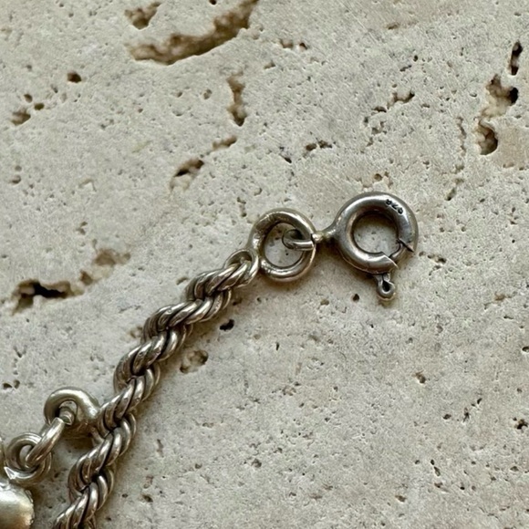 925 Silver Heart Charm Bracelet - Picture 2 of 4